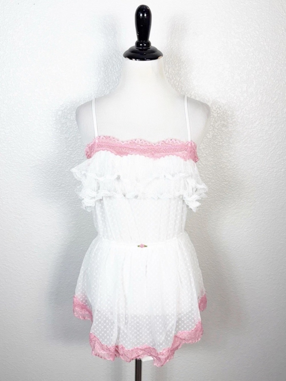 Free People NWT Intimately Size Medium Coquette Lace Eye Candy Teddy Lingerie